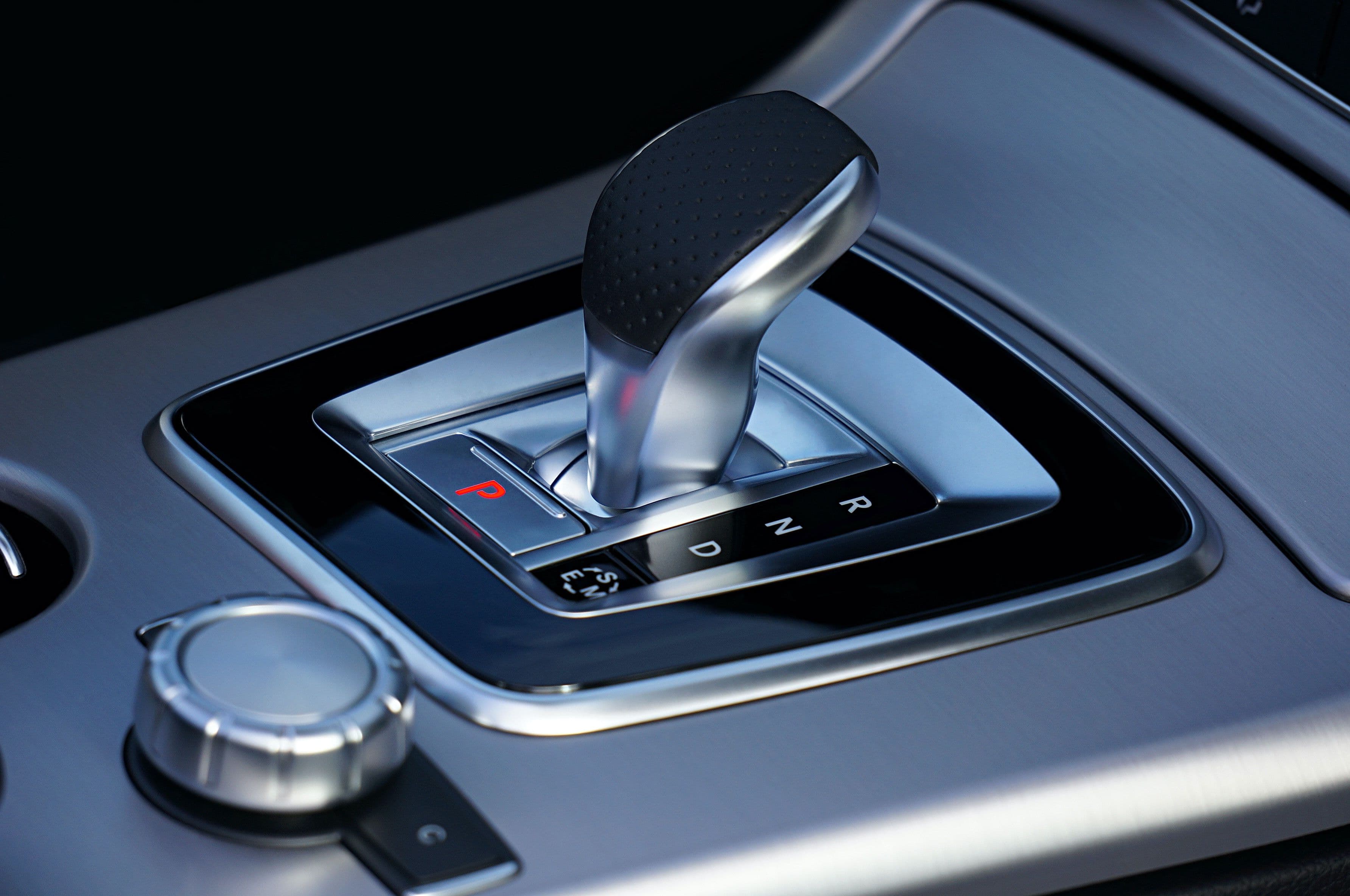 Close up of mechanical components inside an automatic gearbox